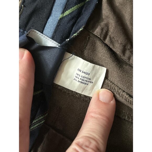 GAP Pants Womens 4 Long Brown Stretch Straight Leg Original Mid Rise Chino Work - Picture 4 of 9